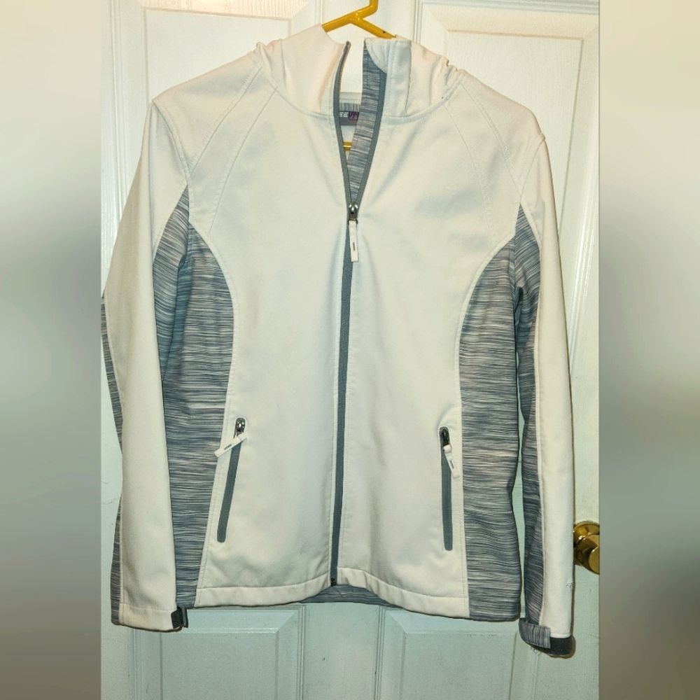 White and Gray Free Tech Jacket Size L